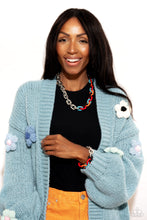 Load image into Gallery viewer, Contrasting Couture Necklace and Candid Contrast Bracelet - Black 2 Piece Set