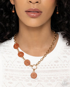 Savory Stone Necklace and Savory Season Bracelet - Brown 2 Piece Set