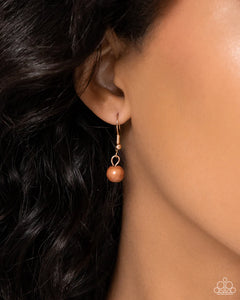 Savory Stone Necklace and Savory Season Bracelet - Brown 2 Piece Set